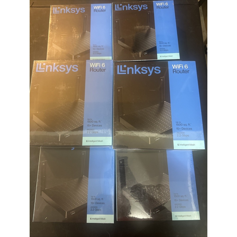 11 Pack Linksys Classic Micro Pro 6 AX & AC5400 Dual Band WiFi 6 Router, Black